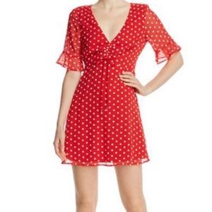 Finders Keepers Blossom Red Floral Mini Dress US4